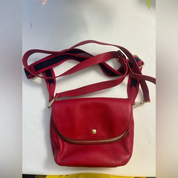 Talbots Red Crossbody Bag with Gold Accents - Picture 1 of 8